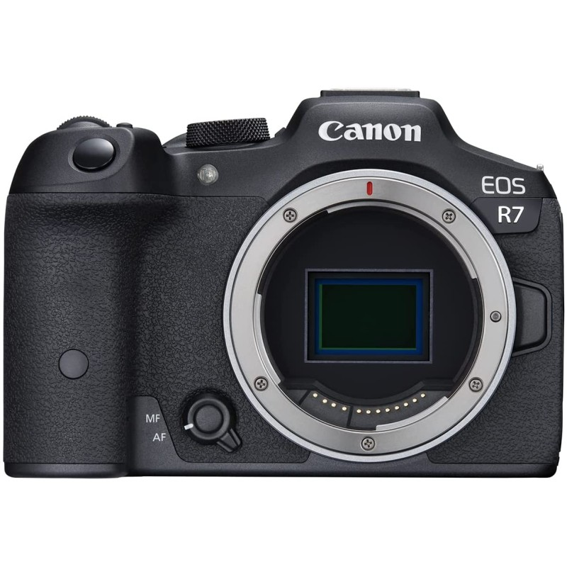 佳能EOS R7(仅机身)无反镜视频博客摄像头,32.5MP 图像质量,4K 60p视频,DIGIC X 图像处理器,双像素 CMOS AF