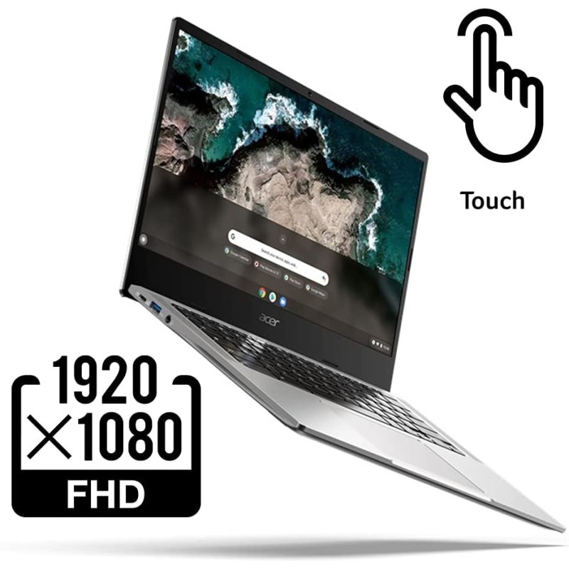 Acer 宏碁 Chromebook 514 笔记本电脑 14 英寸 FHD Touch MediaTek Kompanio 828 八核处理器 8GB RAM 64GB eMMC Wi-Fi 6 背光 KB Chrome OS 保护套 C-----暂停销售-----暂停销售