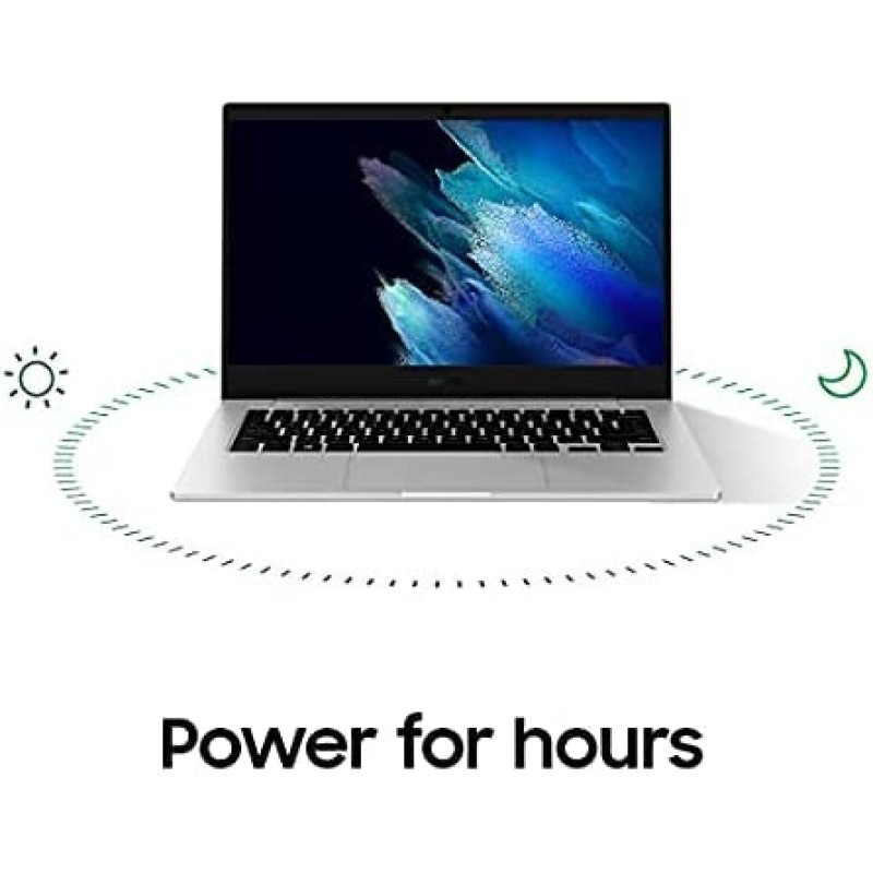 Samsung 三星 Galaxy Book Go 笔记本电脑 PC 电源性能 18 小时电池紧凑轻便防震设计 WFH Ready WiFi 5,银色,128GB