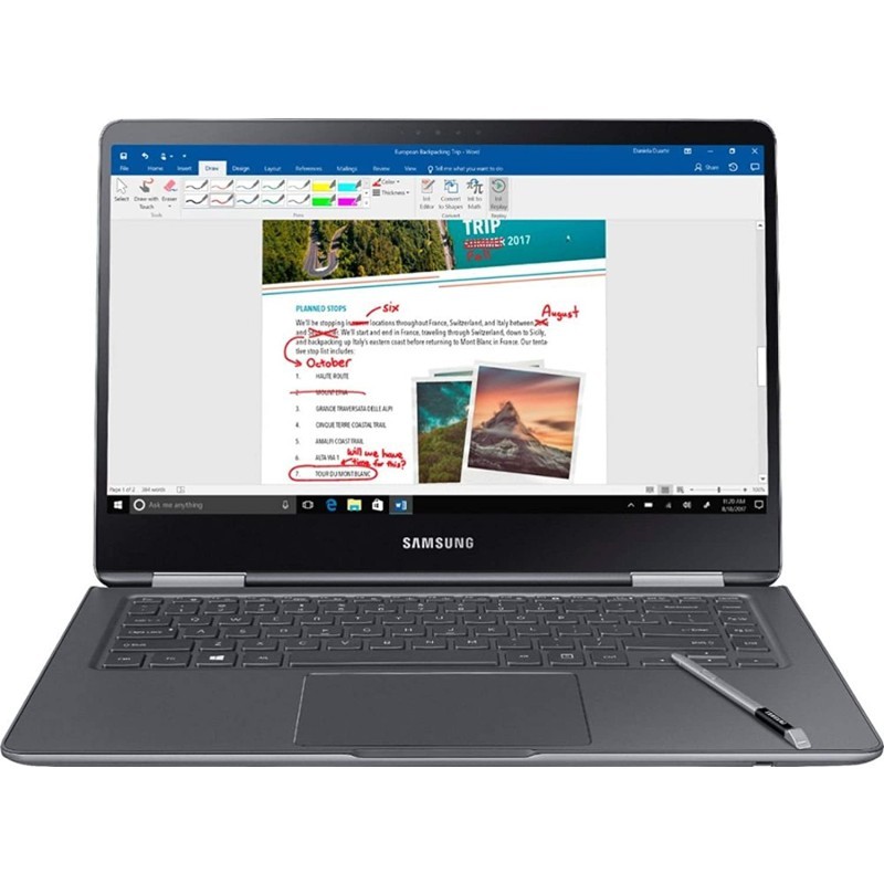 Samsung三星Notebook 9Pro NP940X5N-X01US 15英寸FHD 2合1触摸屏笔记本电脑,第八代英特尔四核i7-8550U,最高4GHz,16GB DDR4,256GB SSD,背光键盘,Windows 10